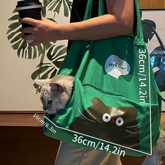 Cute Portable Cat Canvas Carrier bag, gallery 3