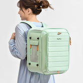 Foldable portable breathable pet carrier backpack with adjustable straps, mesh ventilation