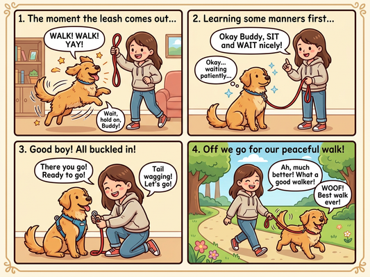 From Frenzy to Focus: Mastering Calm Walk Prep with Your Dog