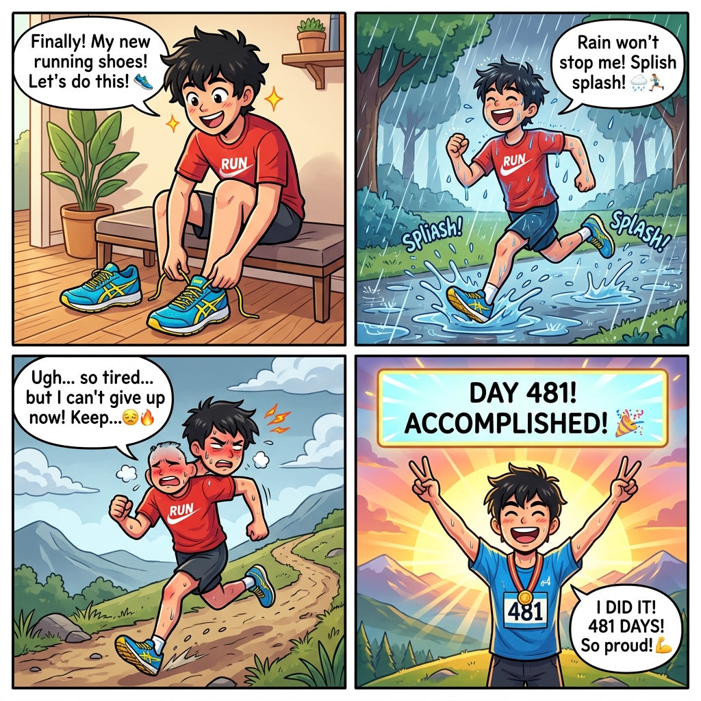 Beyond the Finish Line: Xiaoming's 481-Day Running Streak