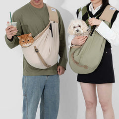 Portable Crossbody Pet Sling Carrier Bag for Cats and Small Dogs