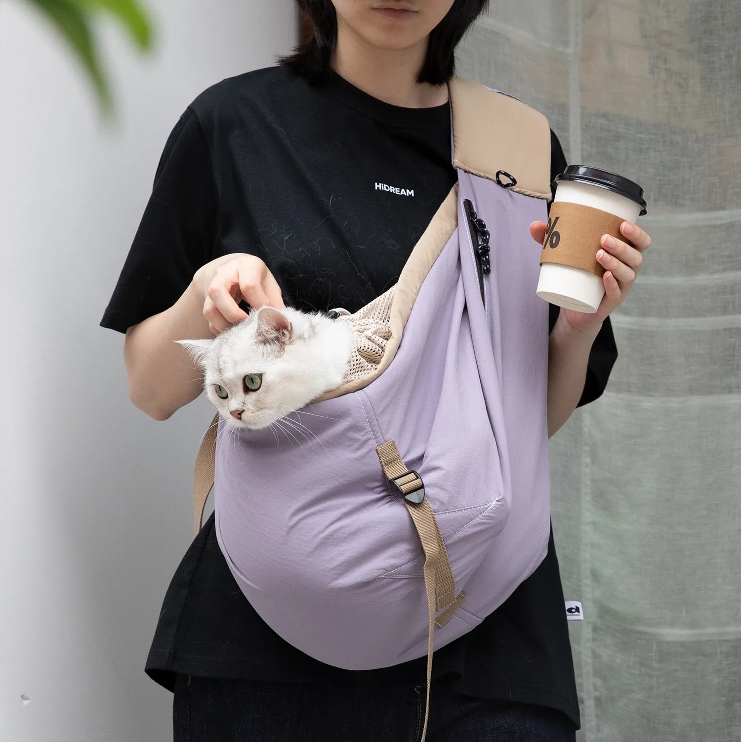 Portable Crossbody Pet Sling Carrier Bag, gallery 5